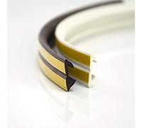 DQ-PP Joint de fenêtre | 18 m | Blanc | Autocollant | Profil V | Bande d'étanchéité | Bande d'étanchéité | Ruban d'étanchéité | Ruban adhésif en caoutchouc pour fenêtre