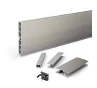 DQ-PP Plinthe 7,5 m - Cache de socle - 150 mm - Inox - Plastique - Socle - Profil de socle - Socle de cuisine - Plinthe de cuisine pour cuisine encastrable