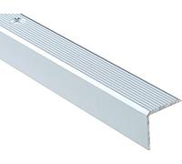 DQ-PP Profilé d'angle - 20 mm x 20 mm percé avec vis - Argent - 200 cm - Aluminium - 2 m - Barre d'angle - Profilé de finition - Profilé d'escalier