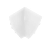 DQ-PP Profilé d'angle intérieur - Marbre Marquina blanc - 23 x 23 mm - PVC - Plinthe de cuisine - Barre de finition pour plan de travail - Barre de finition - Barre de finition pour plan de travail