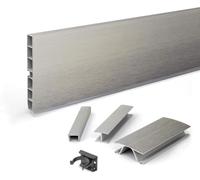 DQ-PP Raccord d'angle pour plinthe, cache de plinthe, 150 mm, acier inoxydable, plastique, socle, plinthes, profilé de plinthe, socle de cuisine, plinthe de cuisine pour cuisine encastrable