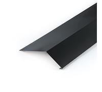 DQ-PP Trappe de gouttière | 1 m | Anthracite | RAL 7021 | 120 mm x 70 mm | Tôle d'avant-toit en aluminium | Barre supérieure | Pour gouttières, gouttières | Pour tout type de toit | Gris noir