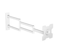 DQ WALL SUPPORT Mural TV Rotate XL Bras Double Extra Long, Support, flexibilité Portable pour téléviseur de Taille Moyenne Blanc