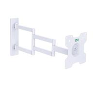 DQ WALL SUPPORT Rotate XL 70 cm Blanc Support TV Mural, Long Bras pivotant Distance au Mur jusqu'à 70 cm, allonger, pivoter, Incliner, Tourner, TV env. 27-55 Pouces - 25 kg, jusqu'à VESA 200x200mm
