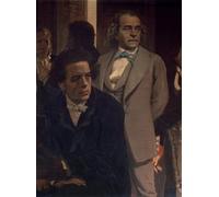 DQCJIYIGL Célèbre Art Décorative Imprimé Sur Toile Anton Grigoryevich Rubinstein et Alexander Nikolayevich Serov par Ilya Efimovich Repin Imprimer Affiche Pour la Décoration de Bureau 60x90cm
