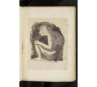 DQCJIYIGL Célèbre Art Décorative Imprimé Sur Toile Avant Et Après Dessin d'une Femme Amérindienne assise de profil à genoux dessiné par Paul Gauguin Pour la Décoration de Bureau 60x90cm
