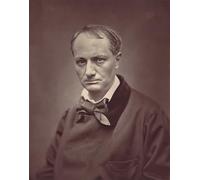 DQCJIYIGL Célèbre Art Décorative Imprimé Sur Toile Charles Baudelaire par Etienne Carjat Imprimer Affiche Pour la Décoration de Bureau 60x90cm