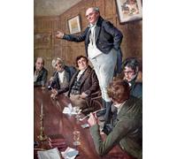 DQCJIYIGL Célèbre Art Décorative Imprimé Sur Toile Charles Dickens S les Pickwick Papers par Harold Copping Imprimer Affiche Pour la Décoration de Bureau 60x90cm