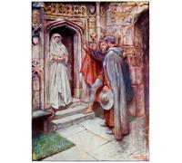 DQCJIYIGL Célèbre Art Décorative Imprimé Sur Toile Christian avant la discrétion des pèlerins progressent de ce monde par Byam Liston Shaw Imprimer Affiche Pour la Décoration de Bureau 60x90cm