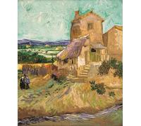 DQCJIYIGL Célèbre Art Décorative Imprimé Sur Toile de La Crau le Vieux Moulin de Vincent Van Gogh Imprimer Affiche Pour la Décoration de Bureau 60x90cm
