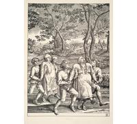 DQCJIYIGL Célèbre Art Décorative Imprimé Sur Toile Deux groupes de paysans suivant le pèlerinage de l'épilepsie par Pieter Bruegel l'Ancien Imprimer Affiche Pour la Décoration de Bureau 60x90cm