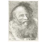 DQCJIYIGL Célèbre Art Décorative Imprimé Sur Toile Homme à barbe et couvre-chef à plume de Domenico Imprimer Affiche Pour la Décoration de Bureau 60x90cm