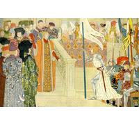 DQCJIYIGL Célèbre Art Décorative Imprimé Sur Toile Jeanne d'Arc est reçue par Louis Maurice Boutet De Monvel Imprimer Affiche Pour la Décoration de Bureau 60x90cm