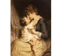 DQCJIYIGL Célèbre Art Décorative Imprimé Sur Toile L'amour maternel par Frederick Imprimer Affiche Pour la Décoration de Bureau 60x90cm