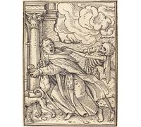 DQCJIYIGL Célèbre Art Décorative Imprimé Sur Toile le frère mendiant de Hans Holbein le Jeune Imprimer Affiche Pour la Décoration de Bureau 60x90cm