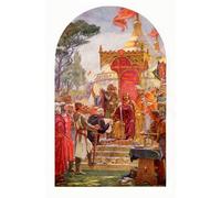 DQCJIYIGL Célèbre Art Décorative Imprimé Sur Toile Le roi Jean accordant la Magna Carta par Ernest Normand Imprimer Affiche Pour la Décoration de Bureau 60x90cm