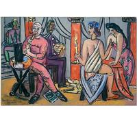 DQCJIYIGL Célèbre Art Décorative Imprimé Sur Toile Les Clowns de Pompéi de Max Beckmann Imprimer Affiche Pour la Décoration de Bureau 60x90cm
