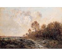 DQCJIYIGL Célèbre Art Décorative Imprimé Sur Toile L'orée d'un bois de Pierre Etienne Théodore Rousseau Imprimer Affiche Pour la Décoration de Bureau 60x90cm