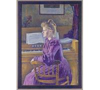 DQCJIYIGL Célèbre Art Décorative Imprimé Sur Toile Maria Sèthe à l'Harmonium de Théo Van Rysselberghe Imprimer Affiche Pour la Décoration de Bureau 60x90cm