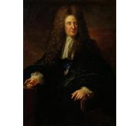 DQCJIYIGL Célèbre Art Décorative Imprimé Sur Toile Portrait de Jules Hardouin Mansart par Jean François De Troy Imprimer Affiche Pour la Décoration de Bureau 60x90cm