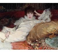 DQCJIYIGL Célèbre Art Décorative Imprimé Sur Toile Portrait de la comédienne Sarah-henriette Bernard dite Sarah Bernhardt par Georges Clairin Imprimer Affiche Pour la Décoration de Bureau 60x90cm