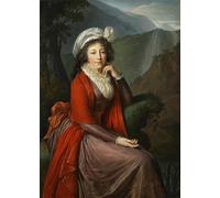 DQCJIYIGL Célèbre Art Décorative Imprimé Sur Toile Portrait de la comtesse Maria Theresia Bucquoi Ne Parr par Louise Élisabeth Vigée-le Brun Imprimer Affiche Pour la Décoration de Bureau 60x90cm