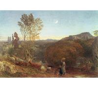 DQCJIYIGL Célèbre Art Décorative Imprimé Sur Toile Rentrer à la à l'heure du couvre-feu par le célèbre peintre Imprimer Affiche Pour la Décoration de Bureau 60x90cm
