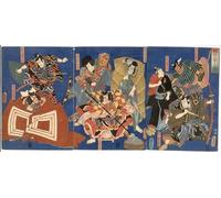 DQCJIYIGL Célèbre Art Décorative Imprimé Sur Toile Seaux de bons voeux année après année la gloire héritée par Utagawa Kunisada Imprimer Affiche Pour la Décoration de Bureau 60x90cm