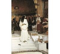 DQCJIYIGL Célèbre Art Décorative Imprimé Sur Toile une étude pour la belle dame sans pitié par John William Waterhouse Imprimer Affiche Pour la Décoration de Bureau 60x90cm