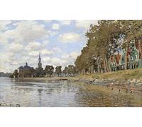 DQCJIYIGL Célèbre Art Décorative Imprimé Sur Toile Zaandam de Claude Monet Imprimer Affiche Pour la Décoration de Bureau 60x90cm
