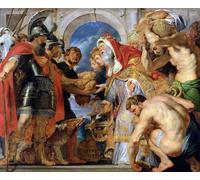 DQCJIYIGL Célèbre Poster Image Déco D'Art Murale Abraham et Melchisédek par Peter Paul Rubens Murale Tableaux Toile Pour la Décoration Murale 60x90cm