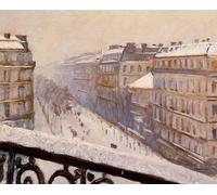 DQCJIYIGL Célèbre Poster Image Déco D'Art Murale Boulevard Haussmann Snow Effect par Gustave Caillebotte Murale Tableaux Toile Pour la Décoration Murale 60x90cm
