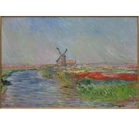 DQCJIYIGL Célèbre Poster Image Déco D'Art Murale Champs De Tulipes En Hollande De Claude Monet Murale Tableaux Toile Pour la Décoration Murale 60x90cm