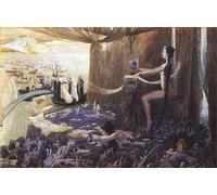 DQCJIYIGL Célèbre Poster Image Déco D'Art Murale Destin par Carlos Schwabe Murale Tableaux Toile Pour la Décoration Murale 60x90cm