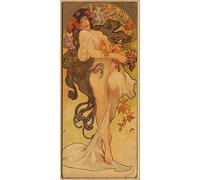 DQCJIYIGL Célèbre Poster Image Déco D'Art Murale Dictionnaire des ArtsDecoratifs par Alphonse Mucha Murale Tableaux Toile Pour la Décoration Murale 60x90cm
