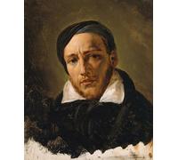 DQCJIYIGL Célèbre Poster Image Déco D'Art Murale Jean Louis Théodore Géricault par Emile Jean Horace Vernet Murale Tableaux Toile Pour la Décoration Murale 60x90cm