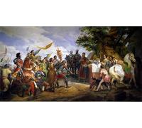 DQCJIYIGL Célèbre Poster Image Déco D'Art Murale la Bataille de Bouvines Th July par Emile Jean Horace Vernet Murale Tableaux Toile Pour la Décoration Murale 60x90cm