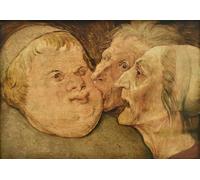 DQCJIYIGL Célèbre Poster Image Déco D'Art Murale le conflit du carême avec marée grasse de Pieter Bruegel l'Ancien Murale Tableaux Toile Pour la Décoration Murale 60x90cm