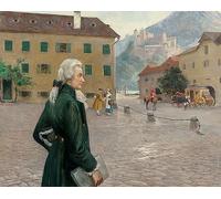 DQCJIYIGL Célèbre Poster Image Déco D'Art Murale le Jeune Mozart à Salzbourg par Otto Robert Nowak Murale Tableaux Toile Pour la Décoration Murale 60x90cm