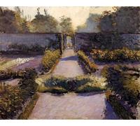 DQCJIYIGL Célèbre Poster Image Déco D'Art Murale le Potager Yerres de Gustave Caillebotte Murale Tableaux Toile Pour la Décoration Murale 60x90cm