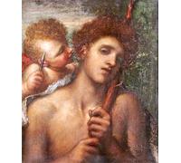 DQCJIYIGL Célèbre Poster Image Déco D'Art Murale le premier murmure d'amour de George Frederic Watts Murale Tableaux Toile Pour la Décoration Murale 60x90cm