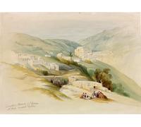 DQCJIYIGL Célèbre Poster Image Déco D'Art Murale l'église de St George Ludd Palestine par David Roberts Murale Tableaux Toile Pour la Décoration Murale 60x90cm
