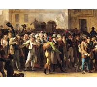 DQCJIYIGL Célèbre Poster Image Déco D'Art Murale les conscrits de en défilant devant la porte Saint-Denis de Louis Léopold Boilly Murale Tableaux Toile Pour la Décoration Murale 60x90cm
