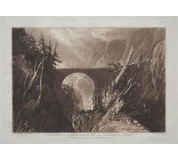 DQCJIYIGL Célèbre Poster Image Déco D'Art Murale Little Devils Bridge Over the Russ Au-dessus d'Altdorft Swiss. par Mallord William Turner Murale Tableaux Toile Pour la Décoration Murale 60x90cm