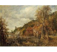 DQCJIYIGL Célèbre Poster Image Déco D'Art Murale Moulin et château d'Arundel par John Constable Murale Tableaux Toile Pour la Décoration Murale 60x90cm