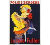 DQCJIYIGL Célèbre Poster Image Déco D'Art Murale Musique Danse la danseuse Loie FullerFolies Bergères de Jules Chéret Murale Tableaux Toile Pour la Décoration Murale 60x90cm