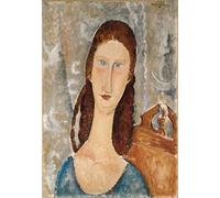 DQCJIYIGL Célèbre Poster Image Déco D'Art Murale Portrait de Jeanne Hebuterne par Amedeo Modigliani Murale Tableaux Toile Pour la Décoration Murale 60x90cm