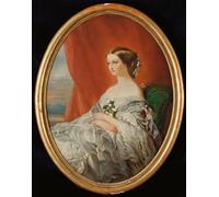 DQCJIYIGL Célèbre Poster Image Déco D'Art Murale Portrait de l'Impératrice Eugénie par Xaver Winterhalter Murale Tableaux Toile Pour la Décoration Murale 60x90cm