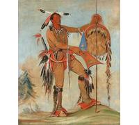 DQCJIYIGL Célèbre Poster Image Déco D'Art Murale Principaux Braves de George Catlin Murale Tableaux Toile Pour la Décoration Murale 60x90cm