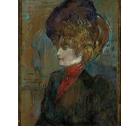 DQCJIYIGL Célèbre Poster Image Déco D'Art Murale Tête d'une dame anglaise par Henri De Toulouse Lautrec Murale Tableaux Toile Pour la Décoration Murale 60x90cm